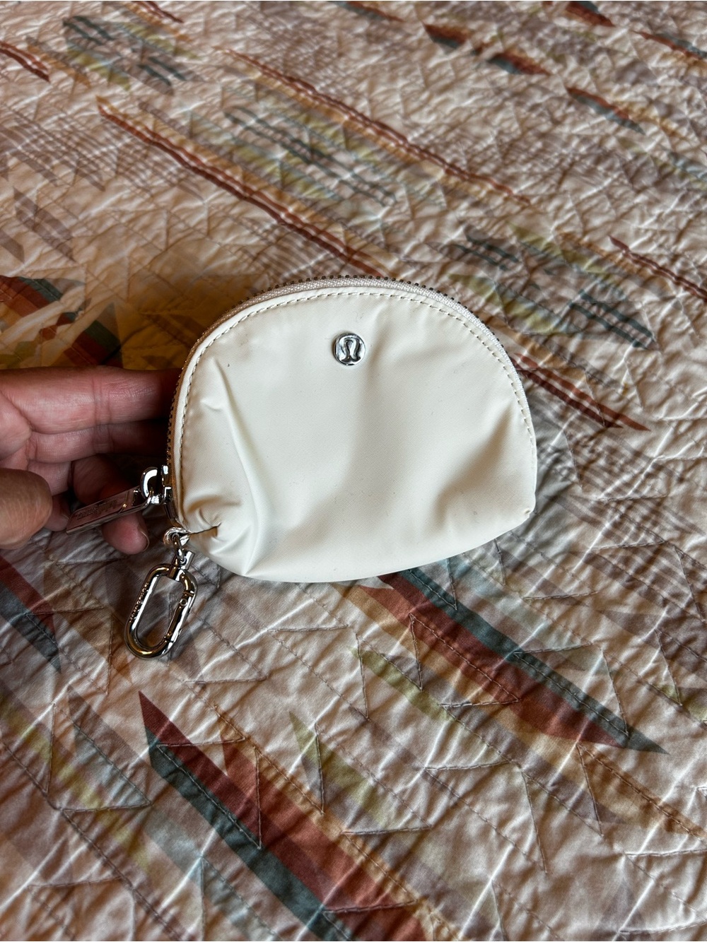 lululemon athletica Cream Small Zip Key Pouch